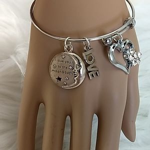 Love You To The Moon & Back Bracelet (Size Need)